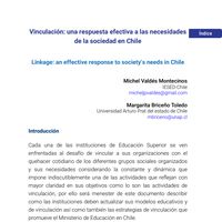 Vinculación: una respuesta efectiva a las necesidades de la sociedad en Chile